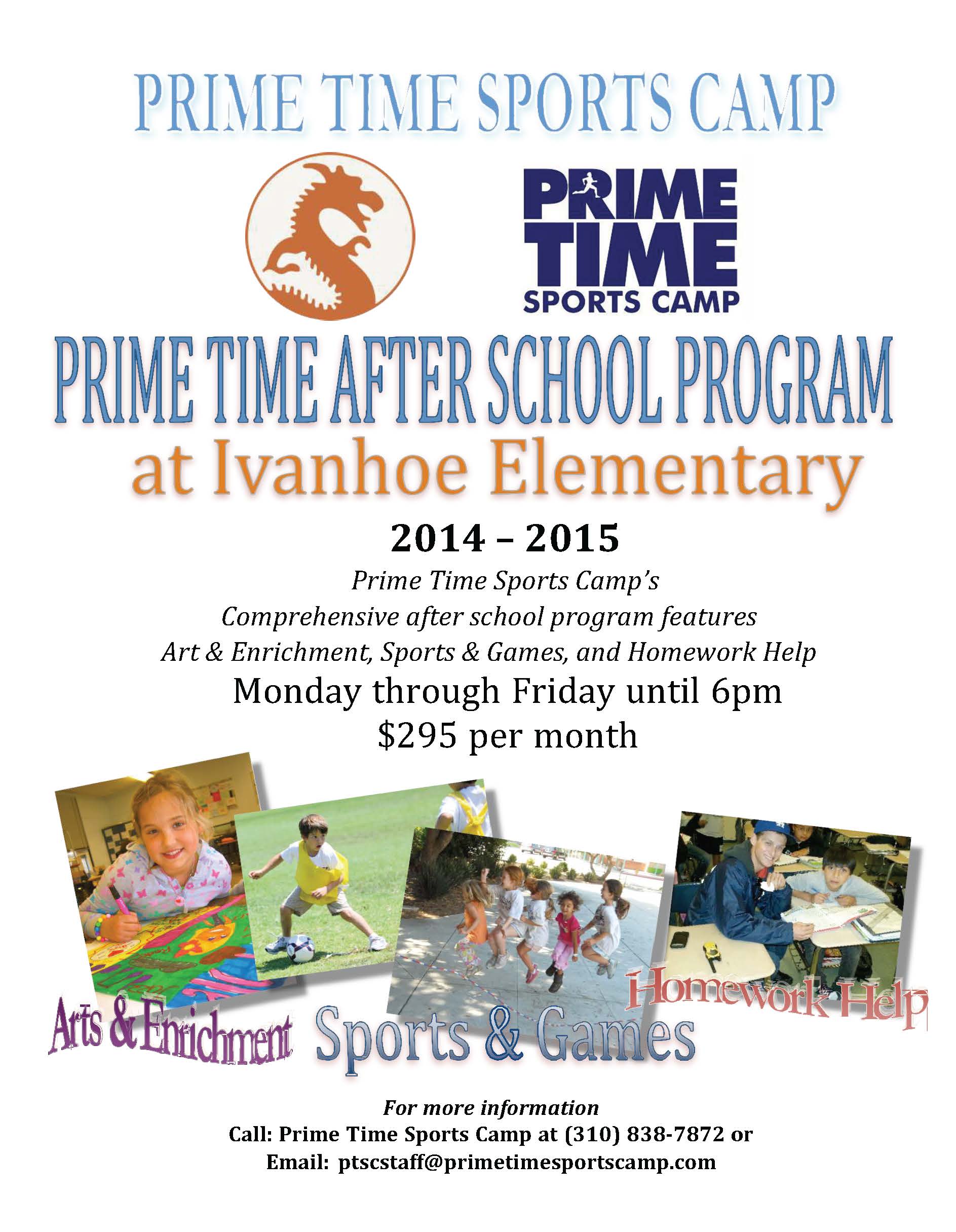 Ivanhoe Elementary Prime Time Sports Camp
